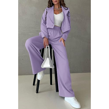 PRETTYGARDEN Trendy Work Office Two Piece Suit Set