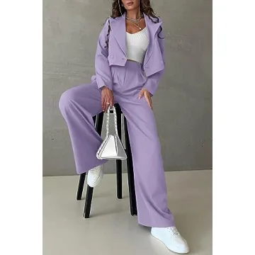 PRETTYGARDEN Trendy Work Office Two Piece Suit Set