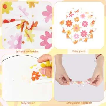 60 PCS Daisy Paper Napkins for Vibrant Party Decor