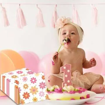 60 PCS Daisy Paper Napkins for Vibrant Party Decor