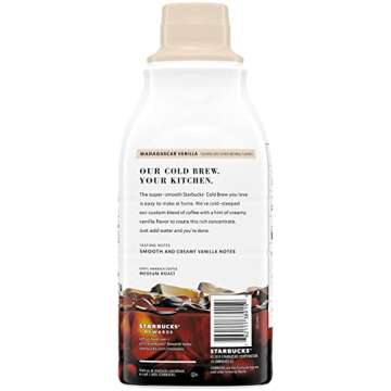 Starbucks Cold Brew Coffee Concentrate (Madagascar Vanilla) 32.0 Fl Oz