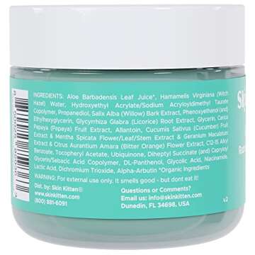 Skin Kitten Moisturizing After Shave Ingrown Hair Treatment for Bikini Hair - After Waxing Care with Aloe Vera & Cucumber - Razor Burn Treatment for Women (2.5oz)