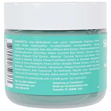 Skin Kitten Moisturizing After Shave Ingrown Hair Treatment for Bikini Hair - After Waxing Care with Aloe Vera & Cucumber - Razor Burn Treatment for Women (2.5oz)