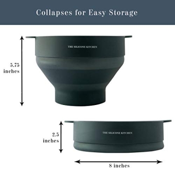 Silicone Microwave Popcorn Maker with Collapsible Design