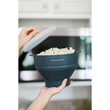 Silicone Microwave Popcorn Maker with Collapsible Design