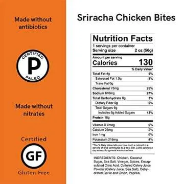 Caveman Foods Gluten Free Sriracha Chicken Bites 2oz Pack