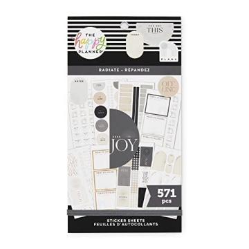 The Happy Planner Sticker Pack for Calendars, Journals and Projects – Multi-Colour, Easy Peel – ...