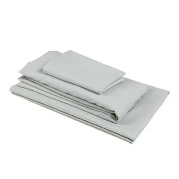 TILLYOU 3-Piece Brushed Microfiber Toddler Sheet Set for Boys Girls, Silky Soft, Breathable and Lightweight Bedding Set Includes Flat Sheet, Fitted Bed Sheet and Envelope Pillowcase, Gray