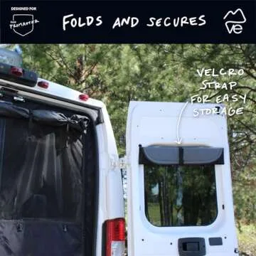 VanEssential Insulated Blackout Rear Door Window Covers Designed for RAM Promaster Bare Metal Window Frame Van Years 2014 to Current Model (Pair) - Cool Gray