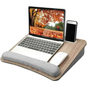 HUANUO Lap Desk with Cushion & Storage for Laptops