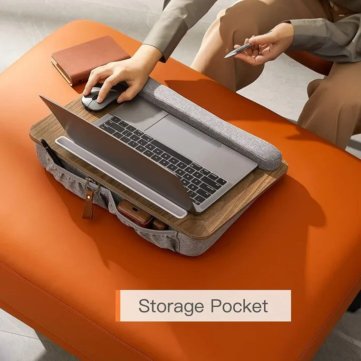 HUANUO Lap Desk with Cushion & Storage for Laptops