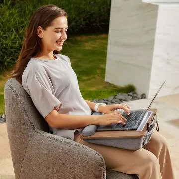 HUANUO Lap Desk with Cushion & Storage for Laptops