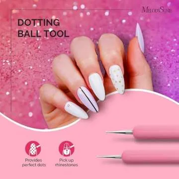 MelodySusie 6PCS Nail Art Brushes Set for Stunning Designs