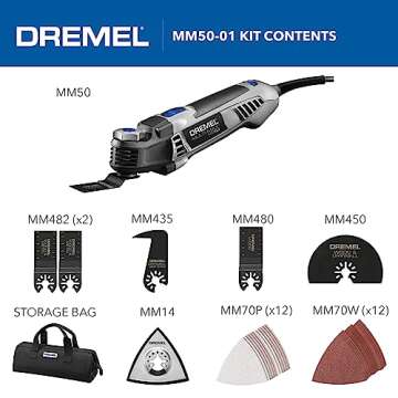 Dremel Multi-Max MM50-01 Oscillating Multi-Tool Kit with 30 Accessories and Storage Bag – 5.0 Amp ...