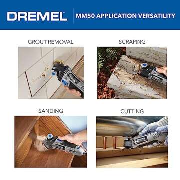 Dremel Multi-Max MM50-01 Oscillating Multi-Tool Kit with 30 Accessories and Storage Bag – 5.0 Amp Oscillating Tool with Variable Speed and Tool-Less Accessory Changes