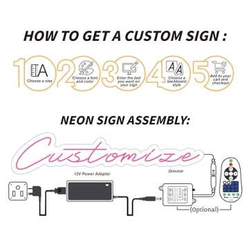 GYIODFU Custom Neon Signs for Wedding, Events, Porm; Personalized Led Name Neon Light Gifts for Bedroom, Office, Coffee Bar, Shop, Business Signs, RGB Color Changing Optional