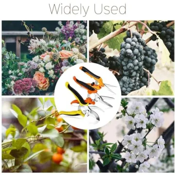 3 Pack Garden Shears Set with Gloves for Pruning