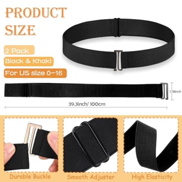 HAWOWZ Invisible Elastic Belt for Women - 2Pcs Set