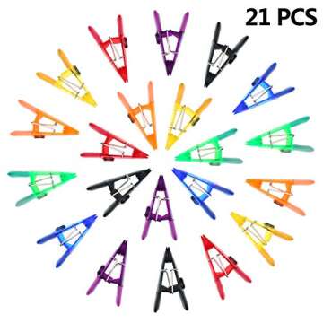21 Pieces Magnetic Bag Clips Multi-Purpose Clips Colored Magnet Clips for Close Bags Hang Documents Supplies