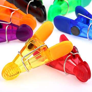 21 Pieces Magnetic Bag Clips Multi-Purpose Clips Colored Magnet Clips for Close Bags Hang Documents Supplies