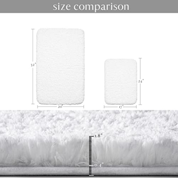 Ashler Bath Rugs Soft Non Slip Machine Washable Set