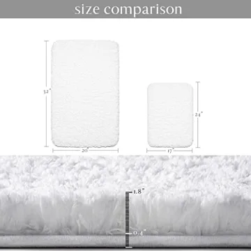 Ashler Bath Rugs Soft Non Slip Machine Washable Set