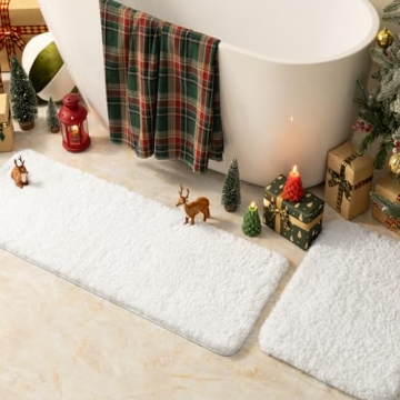 Ashler Bath Rugs Soft Non Slip Machine Washable Set