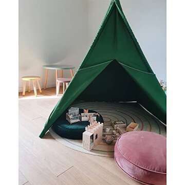 YIUOR Round Floor Pillow Cover Velvet Throw Seating Pouf Yoga Meditation Cushion Plush Case Reading ...