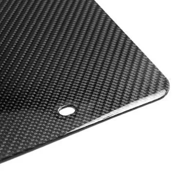 iPick Image Ford F150 Raptor 2017-2018 Red Racing Stripes UV Graphic 100% Real Black Carbon Fiber License Plate