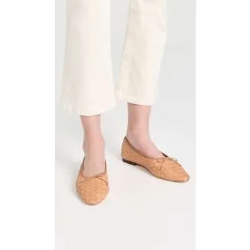 Loeffler Randall Landry Woven Flats in Honey Tan
