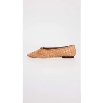 Loeffler Randall Landry Woven Flats in Honey Tan