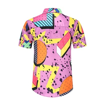DOOPCCOR 80s Hawaiian Shirt Set for Men Stylish Retro Fashion