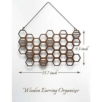Heesch Honeycomb Earring Organizer for Wall Mount Display