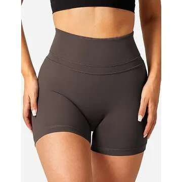 YEOREO Women's High Waisted Workout Biker Shorts