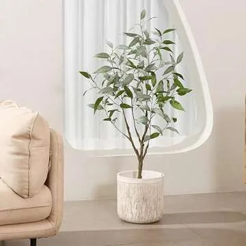 OAKRED 4FT Artificial Eucalyptus Tree for Home Decor