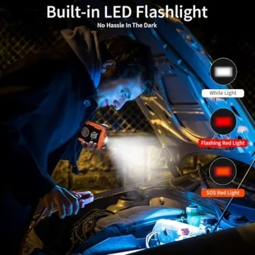 Portable Air Pump for Tires Cordless with LED Light