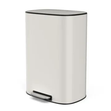 Elegant 13-Gallon Stainless Steel Trash Can with Soft Close Lid for Home and Office