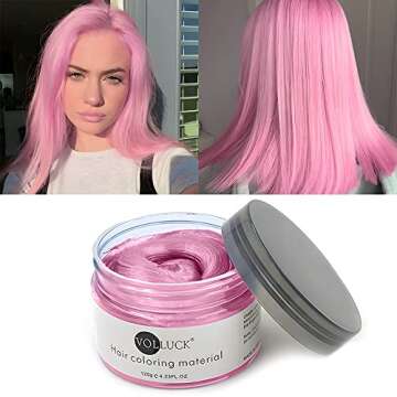 4 Hair Coloring Wax Temporary Hair Clay Pomades 4.23 oz- 4 in 1 Grey Purple Blue Pink - Natural Hair Dye Material Disposable Hair Styling Clay Ash for Cosplay,Halloween,Party