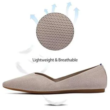 BEJINASH Women's Pointed Toe Flats - Comfortable Dress Shoes