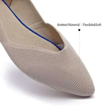 BEJINASH Women's Pointed Toe Flats - Comfortable Dress Shoes