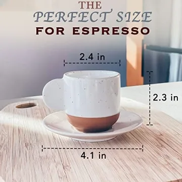 Mora Ceramic Mini Espresso Cups Set of 4 for Stylish Coffee