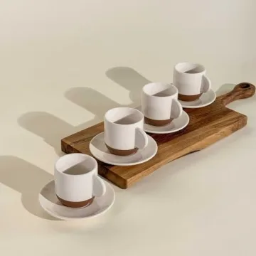 Mora Ceramic Mini Espresso Cups Set of 4 for Stylish Coffee