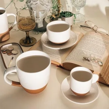 Mora Ceramic Mini Espresso Cups Set of 4 for Stylish Coffee