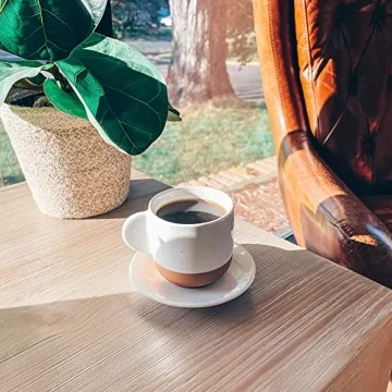 Mora Ceramic Mini Espresso Cups Set of 4 for Stylish Coffee