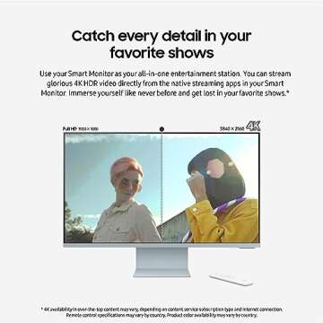 SAMSUNG 27" UHD HDR Smart Monitor with Streaming TV