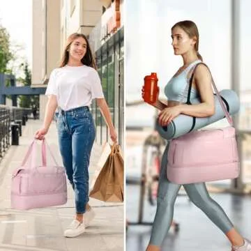 ETRONIK Gym Bag for Women with Shoe Compartment