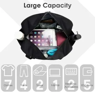 Narwey 18" Laptop Compartment Travel Bag for Airlines