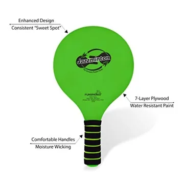 Jazzminton Paddle Ball Game - Fun Indoor Outdoor Activity