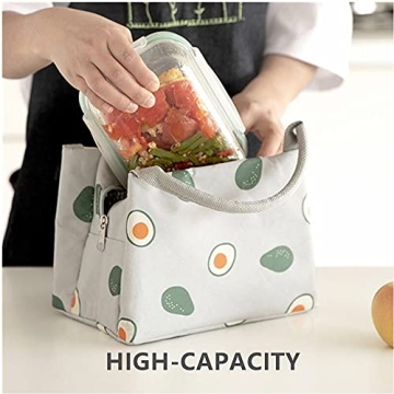 Markar Insulated Lunch Bag for Women and Men,Reusable Meal Prep Lunch Box for Work,Adult Portable Tote Lunchbox with Comfortable Handle Belt,Green