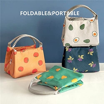 Markar Insulated Lunch Bag for Women and Men,Reusable Meal Prep Lunch Box for Work,Adult Portable Tote Lunchbox with Comfortable Handle Belt,Green